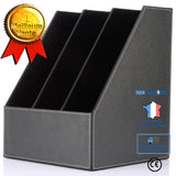 TD® Siège de panier de boîte de classement Fournitures de bureau d'affaires Porte-documents triple en cuir Support  stockage de donn