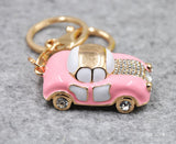 TD® Porte-clé bijoux femme en forme de voiture cuivre décoration mignon cadeau clef anniversaire ancien pendentif maison petit origi