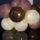 TD® Guirlande lumineuse LED - 20 boules de coton