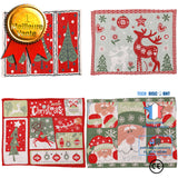 TD® Napperons de Noël table familiale ambiance décoration fournitures décorations 4 packs
