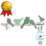 Patère créative bois oiseau patère murale crochet de porte étagère murale sac crochet patère vert idyllique vêtements rangée