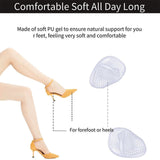 TD® Coussin anti-dérapant à l'avant-pied talons hauts coussin demi-mètre GEL coussin anti-douleur absorbant la transpiration respira