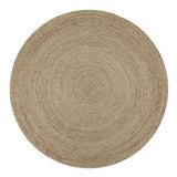 TD® Tapis de sol rond tissé en herbe de roseau Nordic INS pour salon ou chambre à coucher - Jute - Ø 120 cm - Naturel