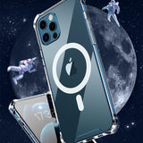 TD® Convient pour iPhone12 étui de téléphone portable Apple étui de téléphone portable  à magnétisation sans fil transparent