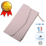 TD® Portefeuille en cuir à la mode pour femmes Sac à main à fermeture à glissière Lady Long - Sac à main A