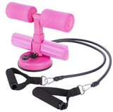 TD® Hommes et femmes exercice à domicile ventre mince sit-ups aide yoga fitness pied fixe ventouse abdominale bigoudi rose pêche