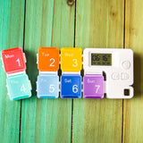 TD® Pack de 7 jours Boîte à pilules portable intelligente Boîte à pilules intelligente Rappel électronique Boîte à pilules chronomét