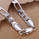 TD® Bijoux en argent 925 66mm-bracelet en argent avec fermoir bijoux pour poignée-Bracelet gourmette 8MM Flat Sideways Bracelet