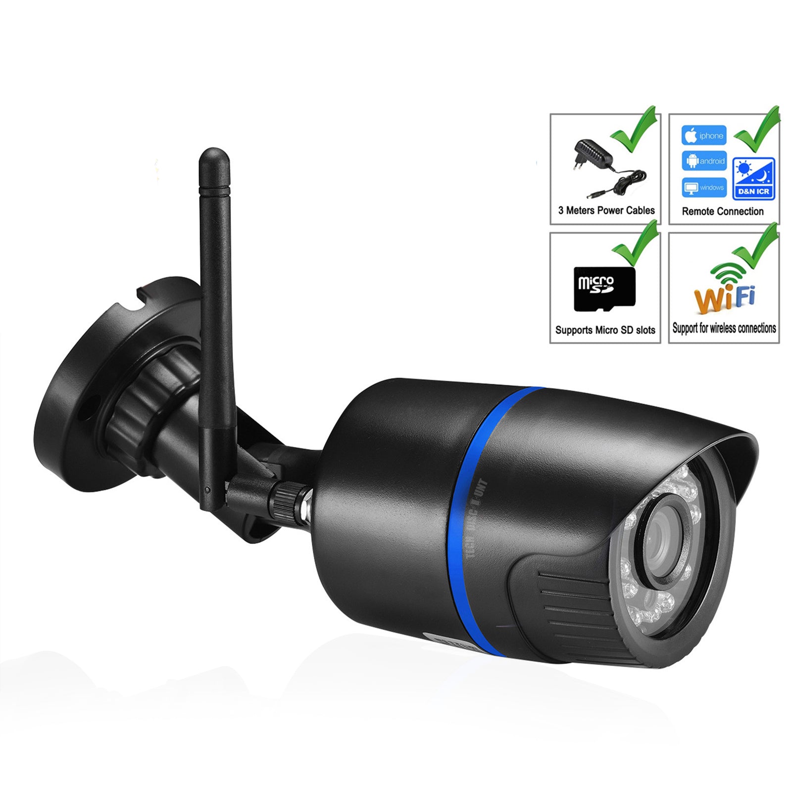 TD® caméra de surveillance sans fil extérieur wifi à batterie étanche –