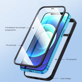 TD® Coque de téléphone portable pour Apple 13Pro Max film trempé anti-poussière coque rigide deux-en-un housse de protection