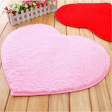 TD® Tapis De Fausse Fourrure Doux Cœur Hirsute DÉCoratif Moderne À La Mode Tapis De Chambre En Peau De Mouton  D'enfant De Fille Ros