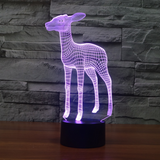 TD® Cerf 3 lumières colorées lumières tactiles 3D colorées