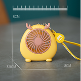 INN® Petit ventilateur USB chargeant créatif portable en plein air porte-clés dessin animé mignon mini ventilateur électrique portab