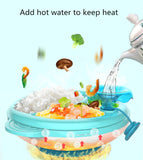 TD® Assiette chauffante bebe antidérapante eau chaude silicone 6 mois et plus enfant apprentissage alimentation bol compartiments