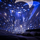 TD® Projecteur LED étoile lune veilleuse ciel rotatif à piles veilleuse lampe pour enfants enfants bébé chambre ( rose )