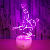 TD® Nouveau Personnage 3D Lumière Touche Colorée Tactile Charge Led Lumière Visuelle Street Dance 3D Petite Lampe De Table Crack Bas