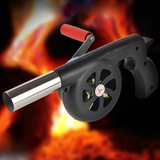 TD® Souffleur de combustion à manivelle extérieur à manivelle barbecue pique-nique camping feu outils ventilateur à manivelle noir
