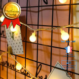 TD® Guirlande lumineuse LED à Piles - 80 Ampoules - Blanc Chaud - 10 m