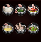 TD® uf de cuisson pot de salade de fruits 304 pot  acier inoxydable ensemble panier de vidange de ménage cuisine 24CM lavage de légu