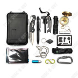TD® Kit de survie randonnée Trousse d'Urgence pour extérieur Accessoire de voyage  Kit de Survie Multifonctionnel avec 15 outils