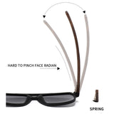 TD® Lunettes de soleil polarisées en bois printemps verres en bois de bambou hommes et femmes lunettes de soleil de protection UV