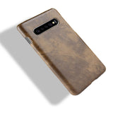 TD® Samsung Galaxy S10 coque de téléphone motif litchi rétro coque de téléphone coque de protection en cuir coque de téléphone