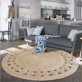TD® Tapis de salon rond tissé à la main