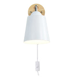 TD® Bûche de lampe de chevet de chambre à coucher avec prise décoration de lampe murale de restaurant nordique moderne et simple
