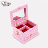 TD® Boite coquette musicale pour petite fille avec miroir boite musicale utilisation simple légère solide cadeaux décoration miroir