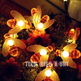 TD® Guirlande lumineuse extérieur anniversaire décoration 3 m couleur éclairage de vacances chaîne fête étanche jardin clignotant fi