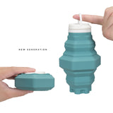 TD® Tasse à eau de sport bouilloire pliante en silicone bouteille d'eau comprimée de grande capacité en plein air voyage portable