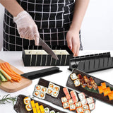 TD® Outil de sushi multifonctionnel bricolage maison cuisine créative sushi manuel rouleau de riz combinaison 11pack