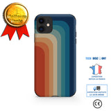 TD® Étui pour téléphone portable Apple iPhone12promax arc-en-ciel rétro européen et américain