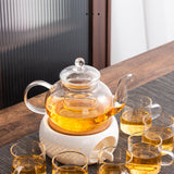 TD® Base pour chandelier Céramique Chauffe-théière chauffant  avec support de bougie Base chauffante pour théière Chaudière à thé ma