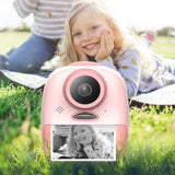 TD® Appareil photo numérique à impression thermique Polaroid pour enfants Mini appareil photo numérique instantané à double objectif