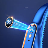 TD® Ventilateur de cou suspendu sans feuilles portable étudiant mini portable extérieur USB charge trois vitesses réglable