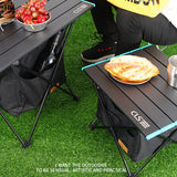 TD® Table pliante extérieure panier de rangement table de pique-nique sac suspendu portable poche invisible sac de rangement étanche