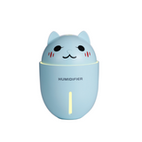TD® Humidificateur d'air USB 3 en 1 Mini-humidificateur à ultrasons à brouillard froid de 320 ml avec éclairage LED (Bleu)