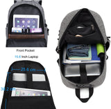 TD® Sac à dos antivol pour ordinateur portable de 15,6 pouces avec verrou, avec port de chargement USB et port casque