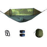 TD® Toile de parachute automatique à ouverture rapide type hamac camping en plein air moustiquaire hamac avec moustiquaire à poteau