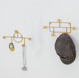 Crochet mural sans perforation métal crochet porte-manteau derrière tenture murale rangée crochet nordique lumière luxe géomé