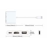 TD® Adaptateur Plusieurs Ports Compatible Apple USB-C AV Connecter Périphériques Version Apple Multiples ports connexion périphériqu