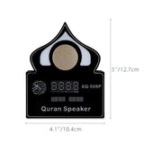 TD® Lanterne haut-parleur bluetooth en bois MP3 horloge haut-parleur cloche de prière coran haut-parleur bluetooth sans fil USB