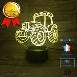 TD® 3D Lampe Illusion Optique Led Veilleuse 3D Led Veilleuse 7 Changement De Couleur Cool Plage Dune Buggy Voiture Table De Bureau L
