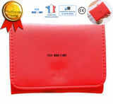 TD® Portefeuille Porte - Cartes pour Femmes Portefeuilles Détails Couronne Porte-Monnaie Rouge Tendance Couture Finitions Maitrisées