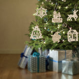 Ornements Ornements d'ambiance de Noël Artisanat en bois créatif Décorations de vacances d'arbre de Noël Bricolage copeaux bo