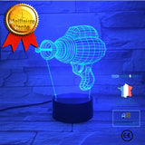 TD® 3D Lampe Illusion Optique Led Veilleuse 3D Perceuse Électrique Lampe 7 Couleur Led Veilleuses Pour Enfants Touch Led Usb Table L