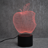 TD® Lampe de bureau LED 3D, 7 couleurs, stéréo, hologramme, vision acrylique, décoration, interrupteur tactile, veilleuse, cadeau en