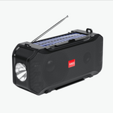 TD® Haut-parleur bluetooth sans fil solaire multifonctionnel radio FM lampe de poche portable haut-parleur bluetooth extérieur sport