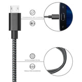 TD® Pack de 3 câbles Micro USB 2M,Micro Câble Chargeur USB pour Samsung Galaxy S7 Edge S6 S5 S4 S3, Note 5,WIKO,ASUS,HUAWEI,HTC,LG